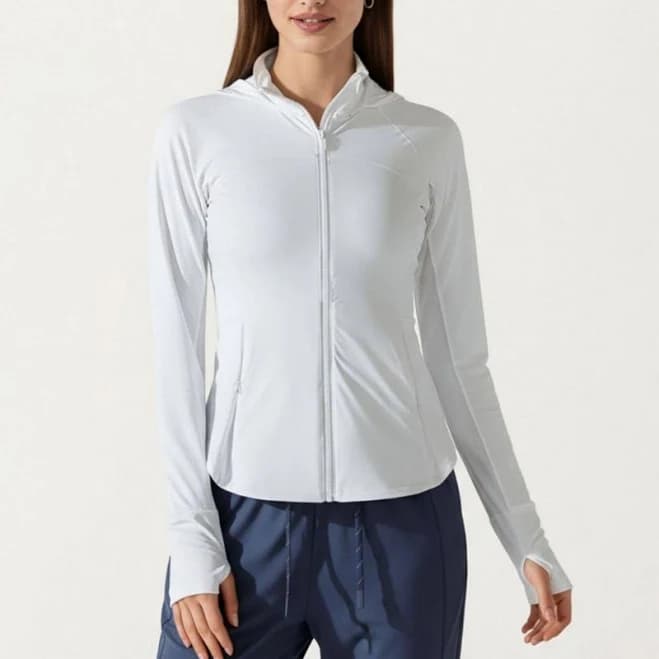Anna-Kaci Active Women's Fitted Full Zip Long Sleeve Active Jacket
