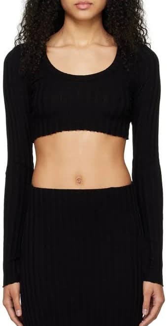 Cotton Citizen Women's Capri Crop Long Sleeve T-Shirt