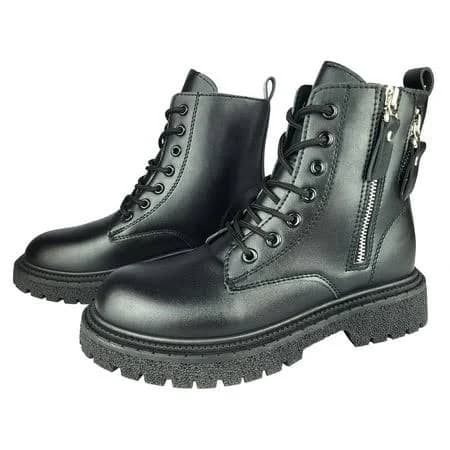 Ferwind Women's Lace Up Chunky Heel Ankle Boots