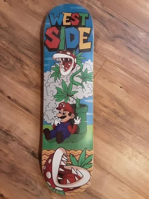 Westside Super Mario Brothers 420 "Power Up" Skateboard Deck