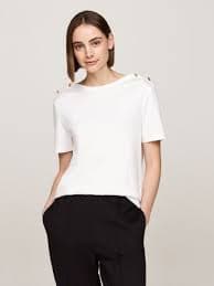 Boatneck Relaxed Fit T-Shirt | Tommy Hilfiger
