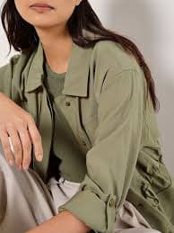 Buy Apricot Green Cargo Pocket Cotton Twill Jacket from Next Argentina