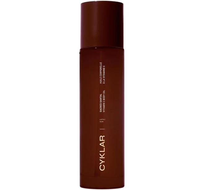 CYKLAR Vitamin C Body Oil for Women and Men. Moisturizing Sacred Santal Scented Body Serum