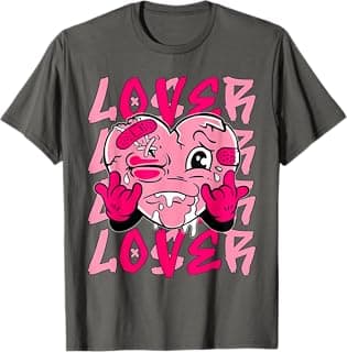 Pink Loser Lover Pink Drip Heart Matching Tee for Men Women T-Shirt