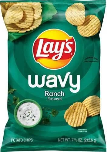Lay's Potato Chips Wavy Ranch Flavored