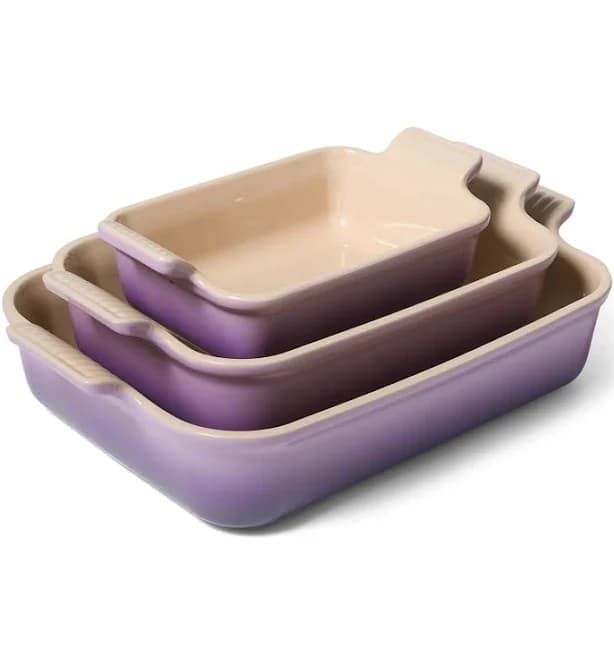 Le Creuset Heritage 3-Piece Rectangular Stoneware Baker Set