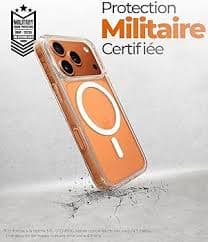 EON iPhone 17 Pro Case, Magnetic Clear Case, Slim Anti-Yellowing 2.0 Case, Compatible with MagSafe, Military Protection Shockproof Hard PC + TPU, Anti-Scratch, Raised Edge, Wireless Charging : Amazon.com.be: Electronics