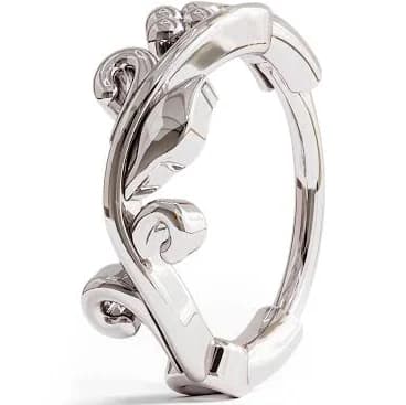 Dainty Silver Leaf Nose Ring