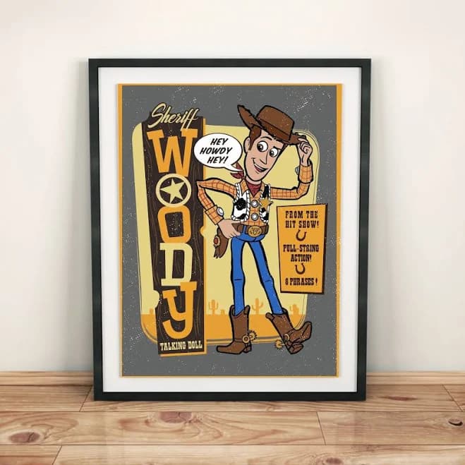Sheriff Woody Movie Poster Art: Kids Room Decor