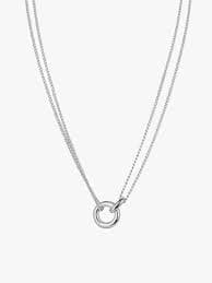 Silver Linked Layered Necklace – OOTDY