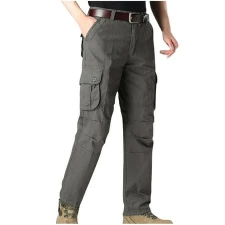 Men's Slim Fit Straight Leg Ripped Distressed Denim Pants