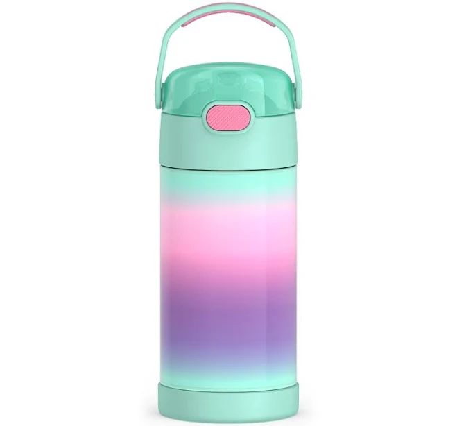 Thermos Funtainer Vacuum Insulated Stainless Steel Straw Water Bottle