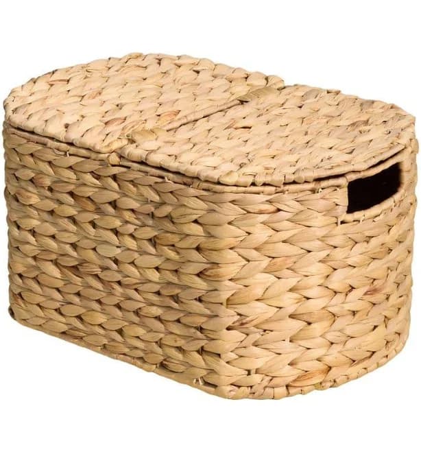 HOTEBIKE Oval Water Hyacinth Woven Planter Basket