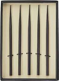 Amazon.com | 丸十(Marujyu) 菓子楊枝 縞黒檀 黒箱入 Pick, 5本入, Striped Ebony: Cocktail Picks