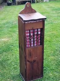 French Wooden Baguette Box, Rustic Kitchen Bread Storage