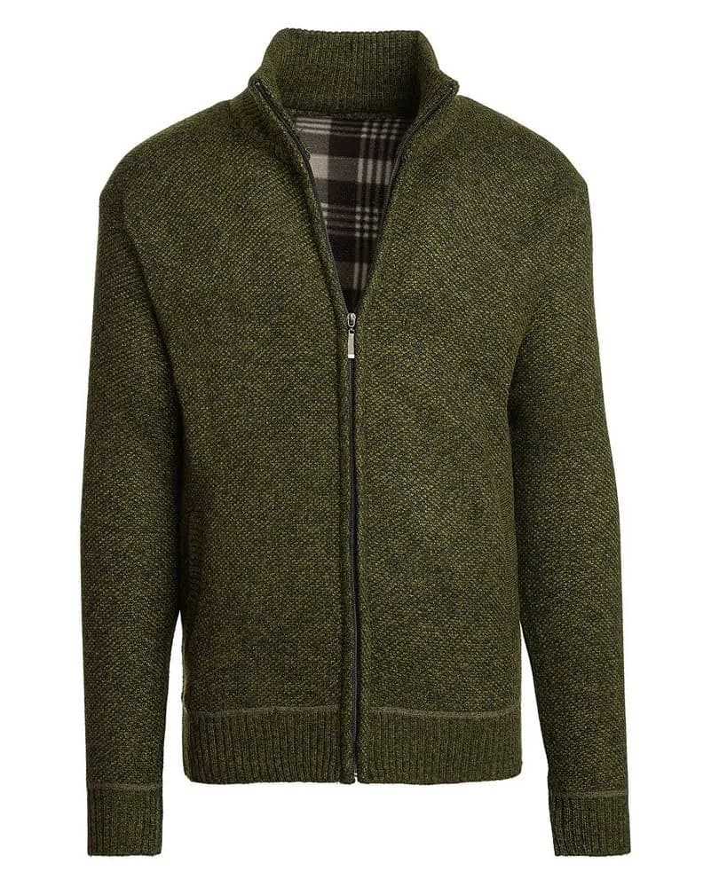 Alta Men's Casual Fleece Lined Full-Zip Mock Neck Sweater Jacket