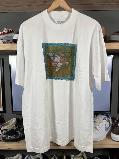Sz L Faze Clan Shirt White Short Sleeve Halloween Casual Mens Faze