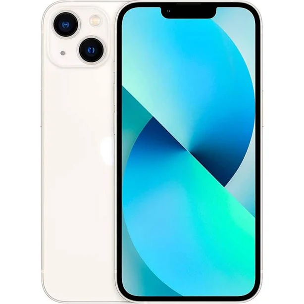 Apple - Refurbished Excellent - iPhone 13 (A2482) 128GB 6.1-inch (2021) Starlight - Unlocked - White