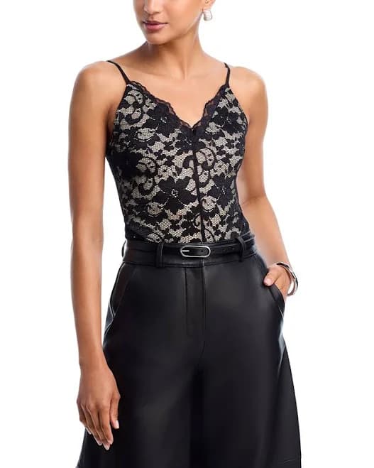 AQUA Women's Lace Bodysuit