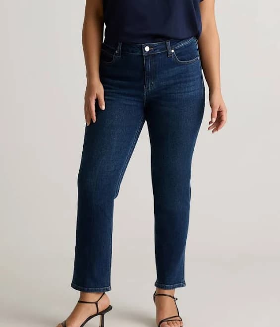 Quince Women's Luna Stretch Slim Straight Jeans