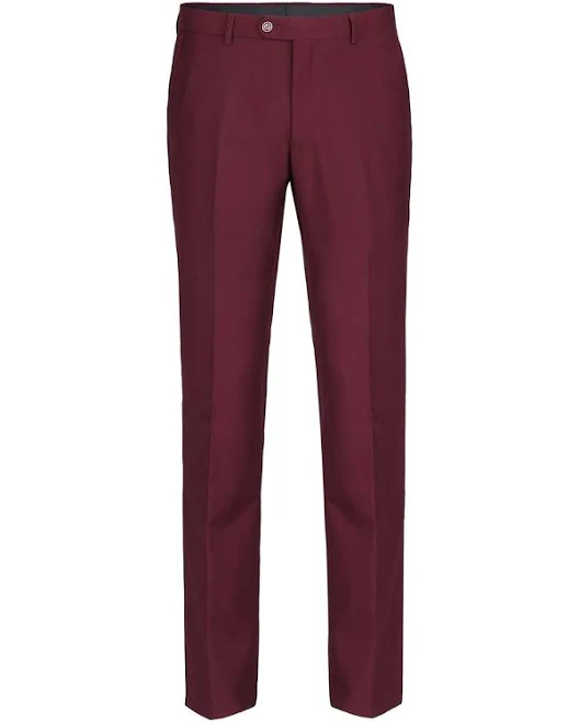 Men's Slim Fit Flat Front Suit Pants
