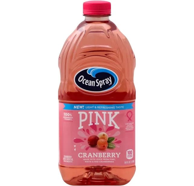 Ocean Spray Pink Cranberry Juice 64 oz 8 Pack