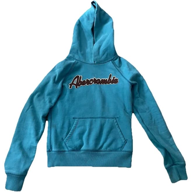 Abercrombie & Fitch Size Medium Woman’s Teal Hoodie-sweatshirt
