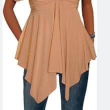 Funfash Plus Size Womens Tunic Top Caramel Tan Cold Shoulder Tops for Women, Rhinestone, Empire Waist Tops for Women, Womens Tops Casual 3X 22 24 at Amazon Women's Clothing store