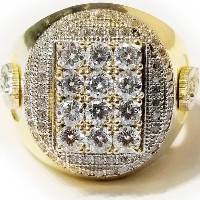 Large Oval CZ Crystal Cocktail Ring in Yellow Gold