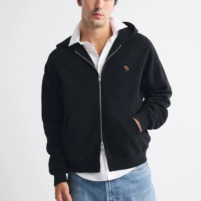 Abercrombie & Fitch Men's Essential Full-Zip Hoodie