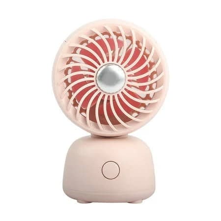 Nsesshome Cute Pet Ears Mini Fan USB Charging Desktop Mini Fan Portable Desktop Mini Fan, Size: One size, Pink