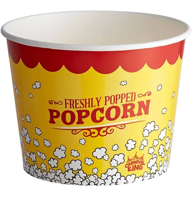 Carnival King 85 oz. Popcorn Bucket - 25/Pack