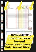 Calories Tracker Journal Premium Color: Complete Daily Food, Macros & Physical Activity Logbook – A Simple, Structured and Effective Color-Coded Calorie Counter Log Book