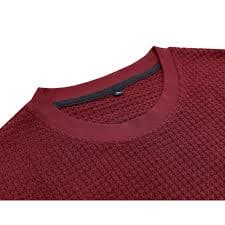 Zylanna Men's Casual Shirts Tee, Textured Fashion Solid Color Crew Neck Short Sleeve Breathable Summer Tops for Man Wine Size 2XL - Walmart.com