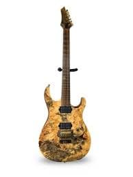 Kiesel DC600 Electric Guitar – Buckeye Burl Top – Custom Black – Semi-Soft Case | eBay