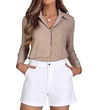 Womens Dress Shirts Long Sleeve Button Down Shirt Work Wear | Desertcart INDIA