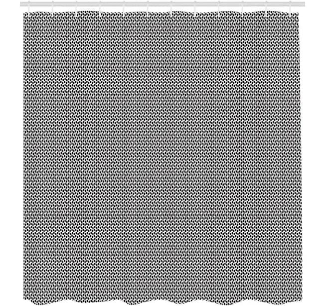 East Urban Home Black and White Rectangles Tile Shower Curtain