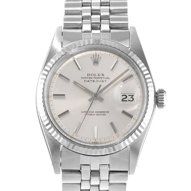 Rolex Datejust 16014 Silver Dial Mens Watch