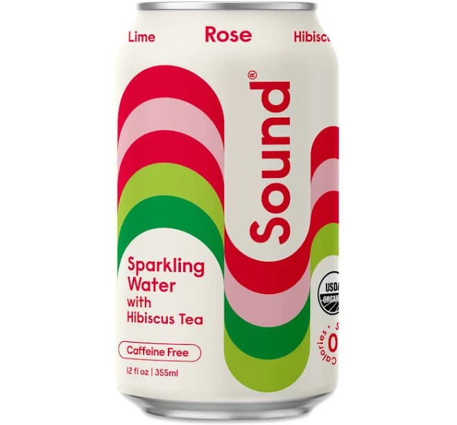 Sound Sparkling Water Rose Lime Hibiscus Tea 12 fl oz