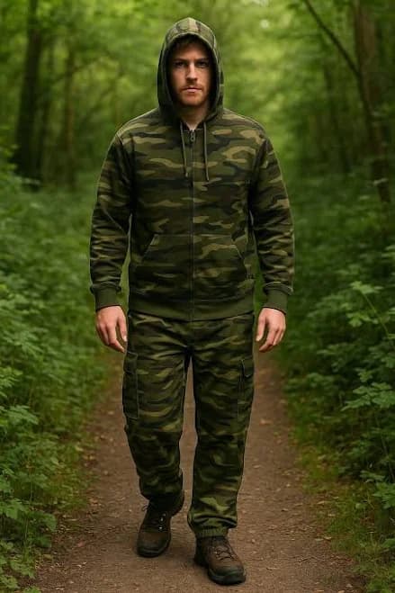 Y2K Grunge Camouflage Zip-Up Hoodie