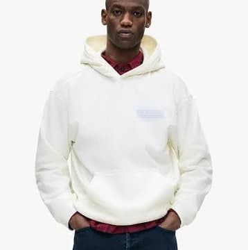 H&M Men's Relaxed-Fit Printed Hoodie