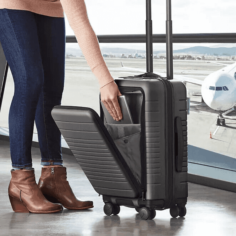 LN-20118 Hardside Carry-on Pro Spinner Luggage with Durable Wheels and USB, Black - Walmart.com
