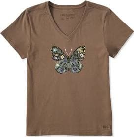 Life Is Good Women's Floral Butterfly Cotton/Polyester