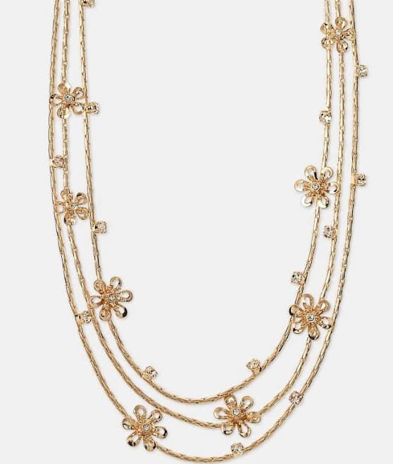 Lonna & Lilly Women's Flower Stone Layered Necklace