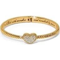 Brighton Celestia Heart Hinged Gold Bangle