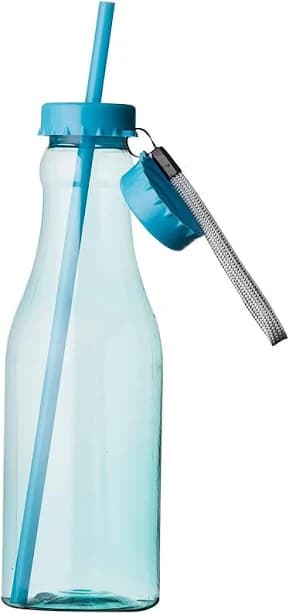 Plastic Bottle With Straw 22 Oz Pack