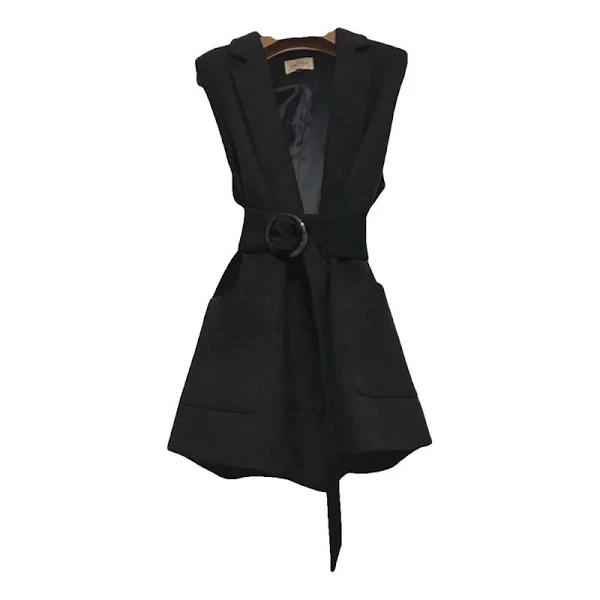 Sézane - Jackets - Wool Black Plain for Women, Never Worn