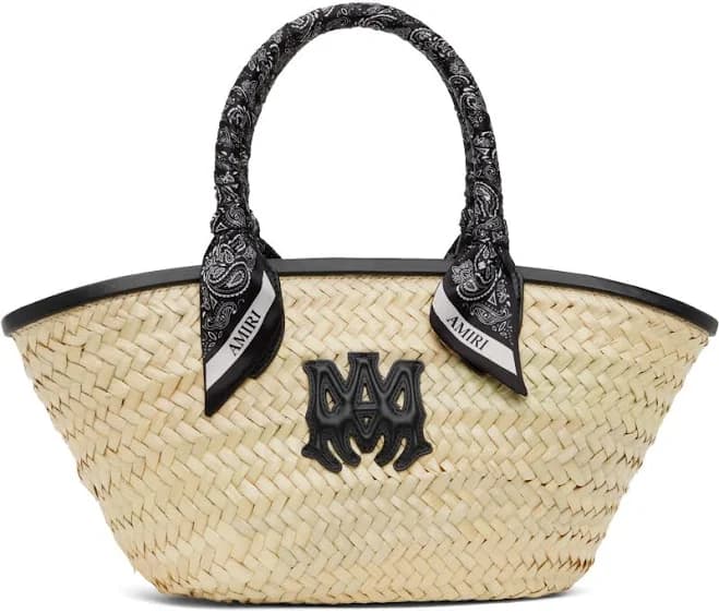 Amiri Women's Raffia Micro Leather Tote Bag