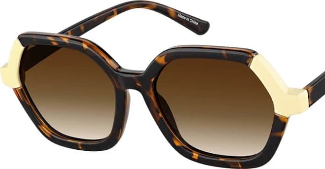 Zenni Women's Round Sunglasses Plastic Full Rim Frame