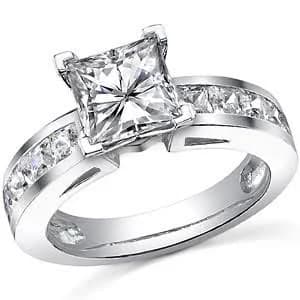 Moissanite Square Engagement Ring Setting